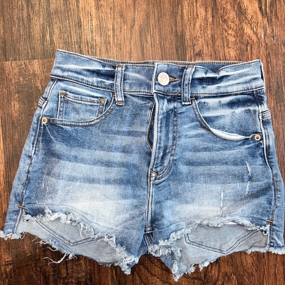 Express Ultimage Stretch High Rise Shortie Jeans